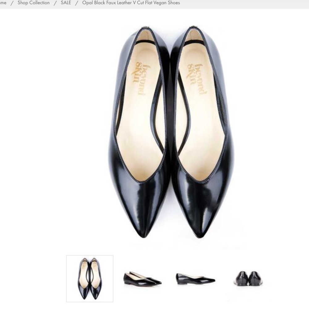 Vegan black flats made in Spain